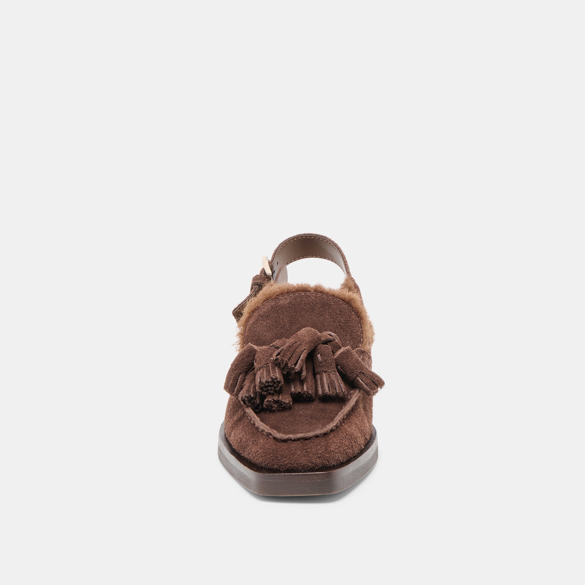 Hamlit Plush Dk Brown Suede Loafers | Dolce Vita Women