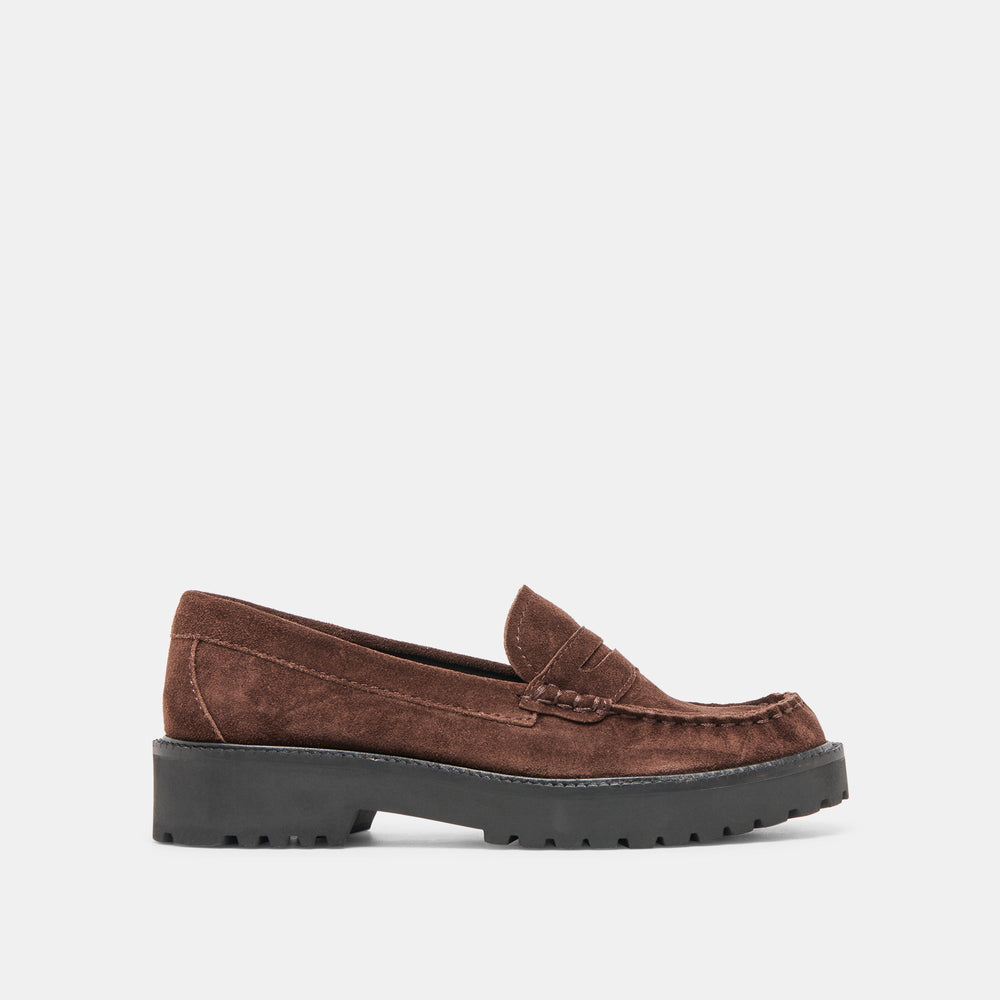 Merek Dk Brown Suede Loafers | Women Dolce Vita