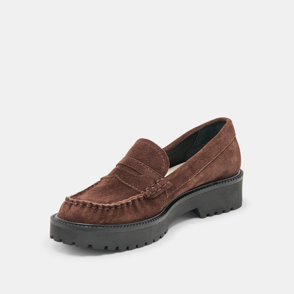 Merek Dk Brown Suede Loafers | Women Dolce Vita