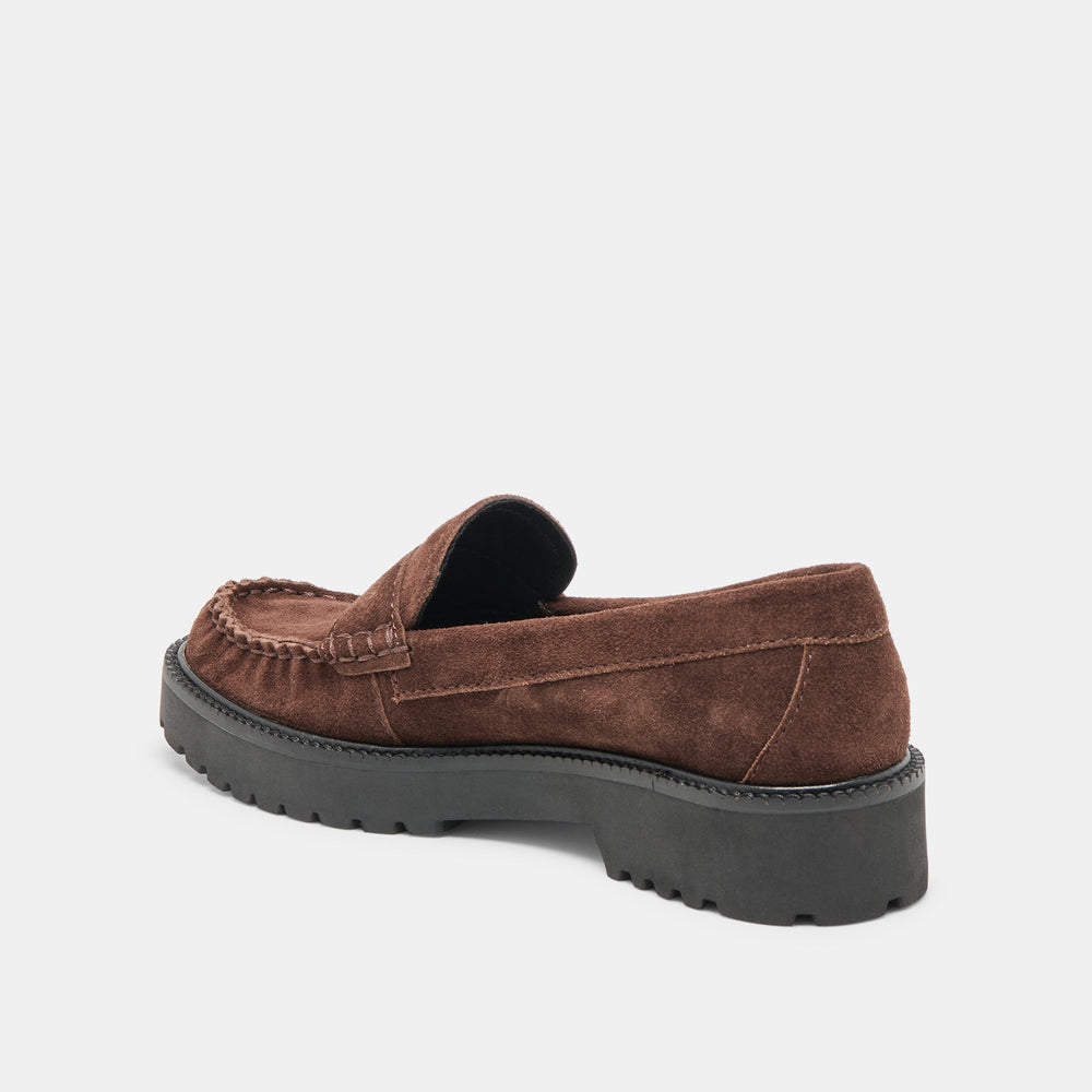 Merek Dk Brown Suede Loafers | Women Dolce Vita