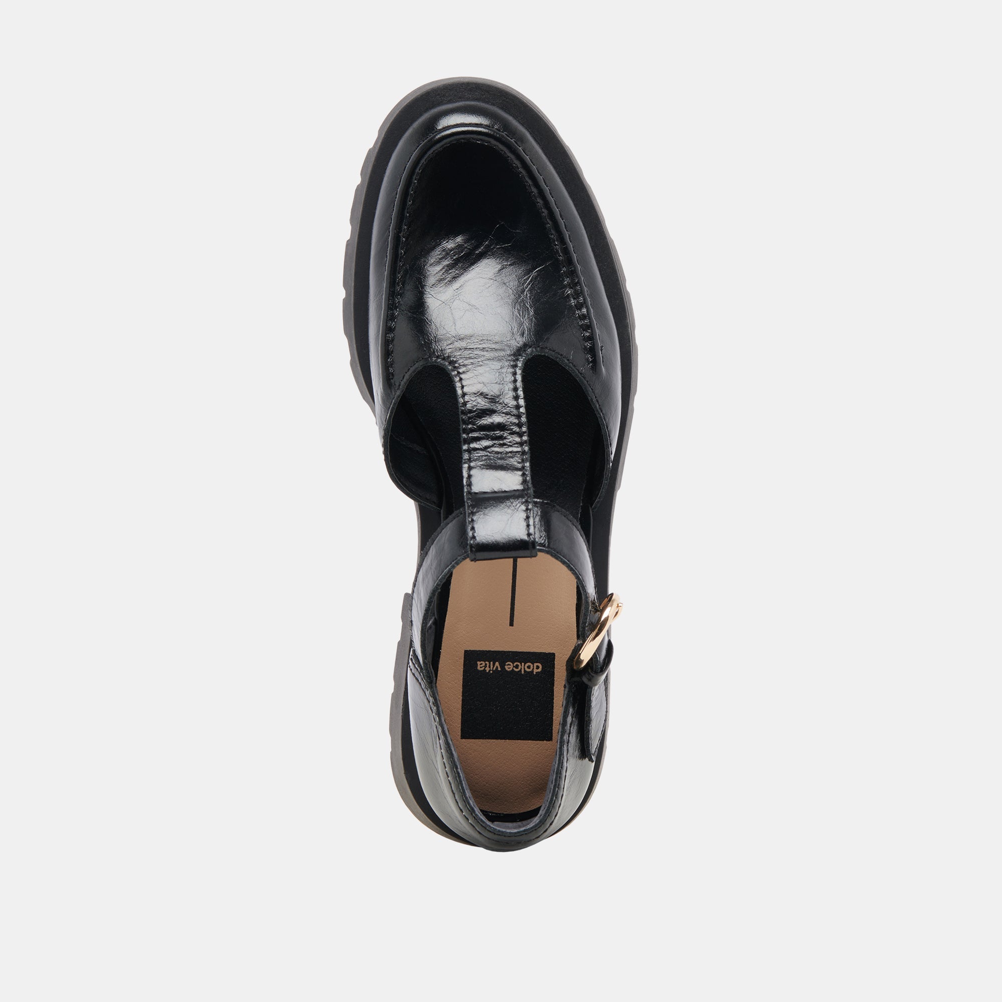 EMILIO FLATS MIDNIGHT CRINKLE PATENT LEATHER | Dolce Vita Women