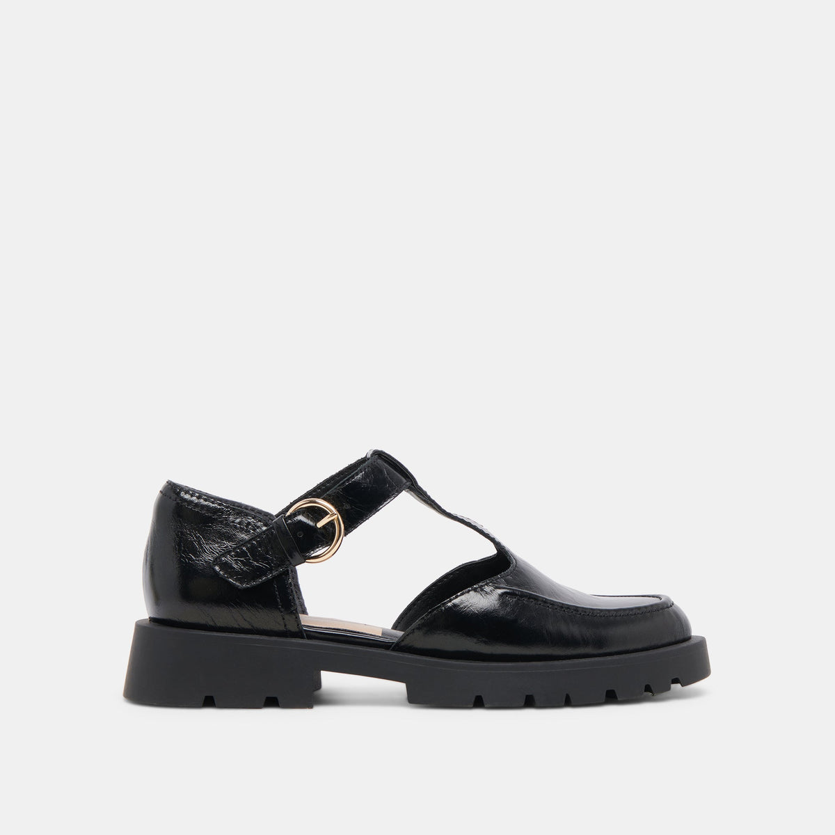 EMILIO FLATS MIDNIGHT CRINKLE PATENT LEATHER | Dolce Vita Women