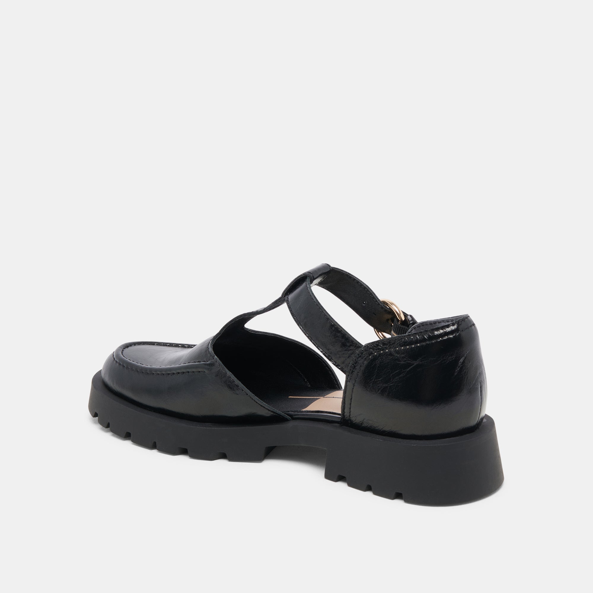 EMILIO FLATS MIDNIGHT CRINKLE PATENT LEATHER | Dolce Vita Women
