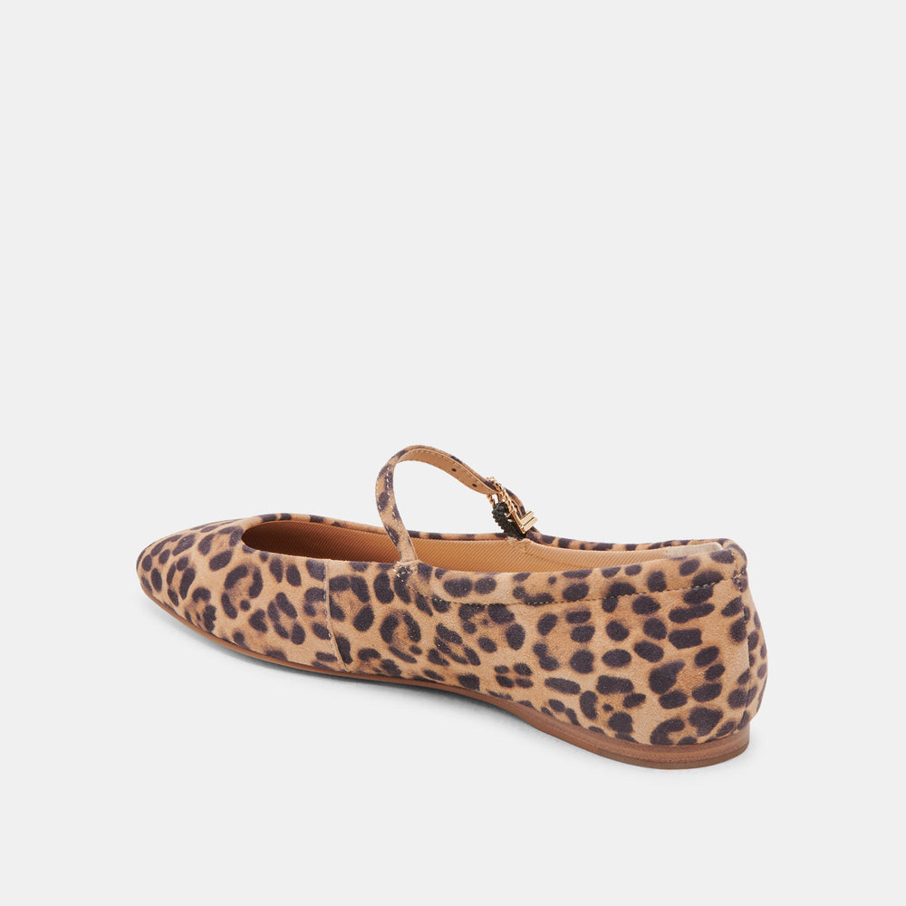 REYES BALLET FLATS DK LEOPARD SUEDE | Women Dolce Vita