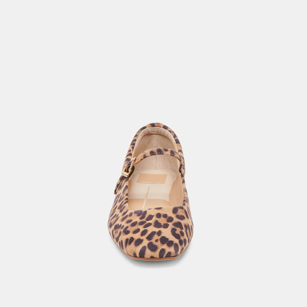 REYES BALLET FLATS DK LEOPARD SUEDE | Women Dolce Vita