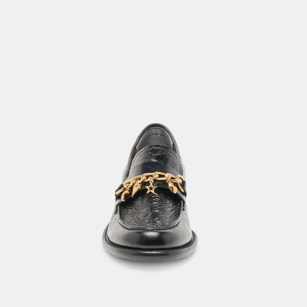 Waylen Midnight Crinkle Patent Loafers | Women Dolce Vita
