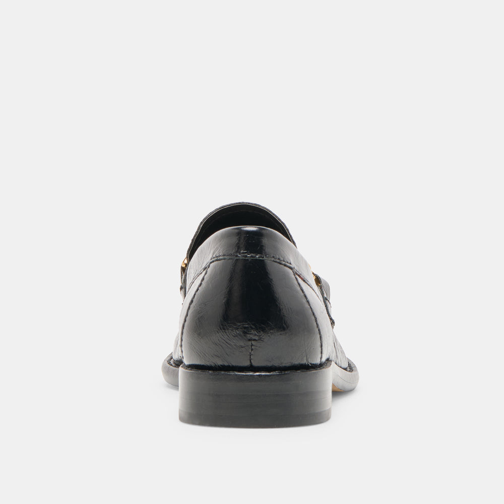 Waylen Midnight Crinkle Patent Loafers | Women Dolce Vita