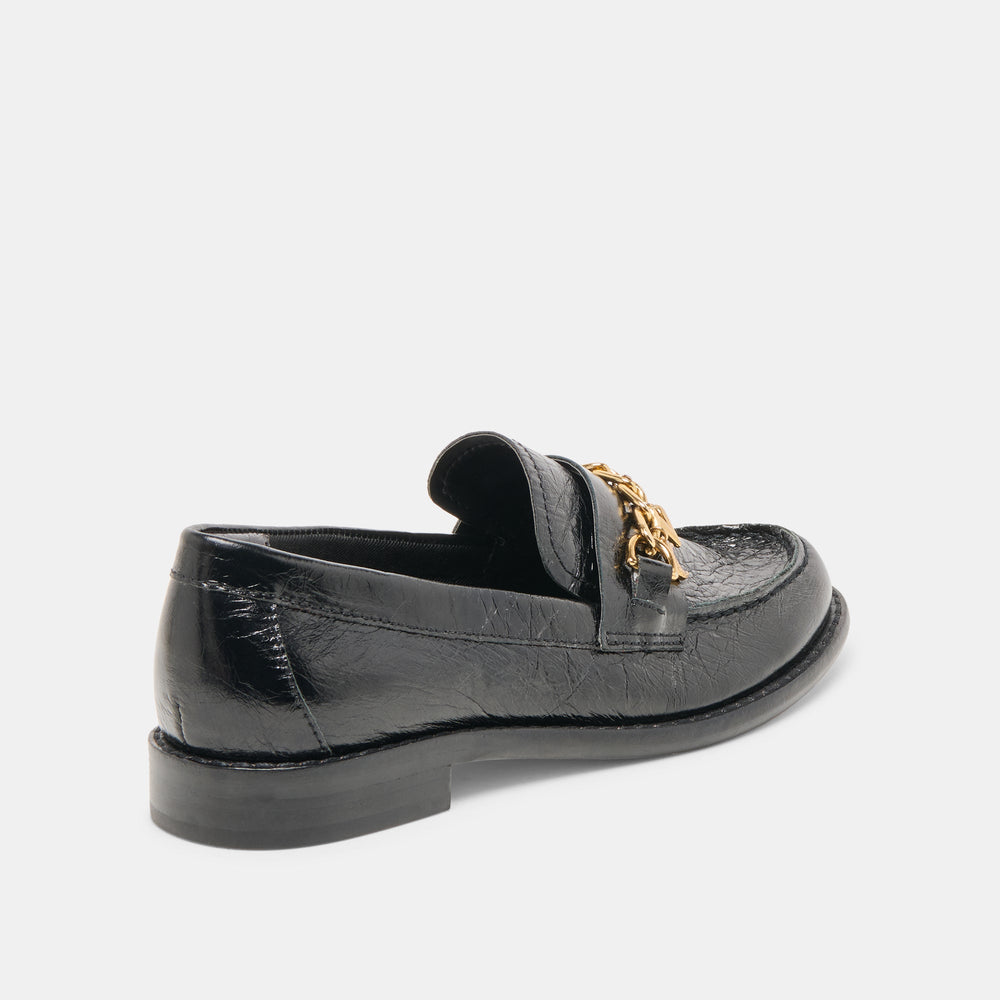 Waylen Midnight Crinkle Patent Loafers | Women Dolce Vita