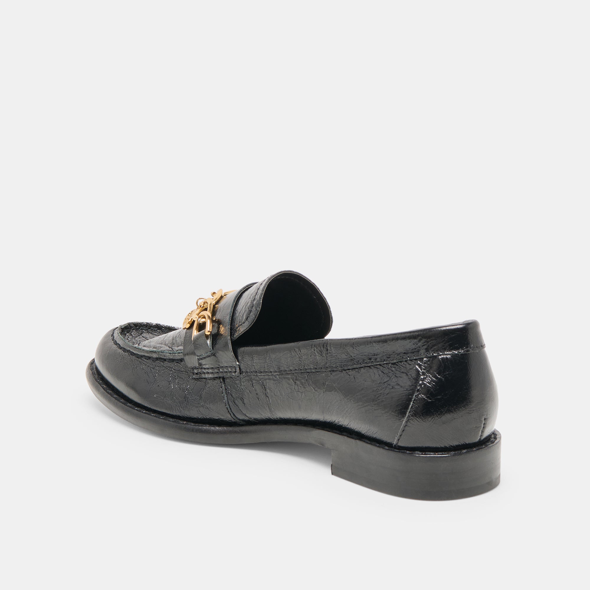 Waylen Midnight Crinkle Patent Loafers | Women Dolce Vita