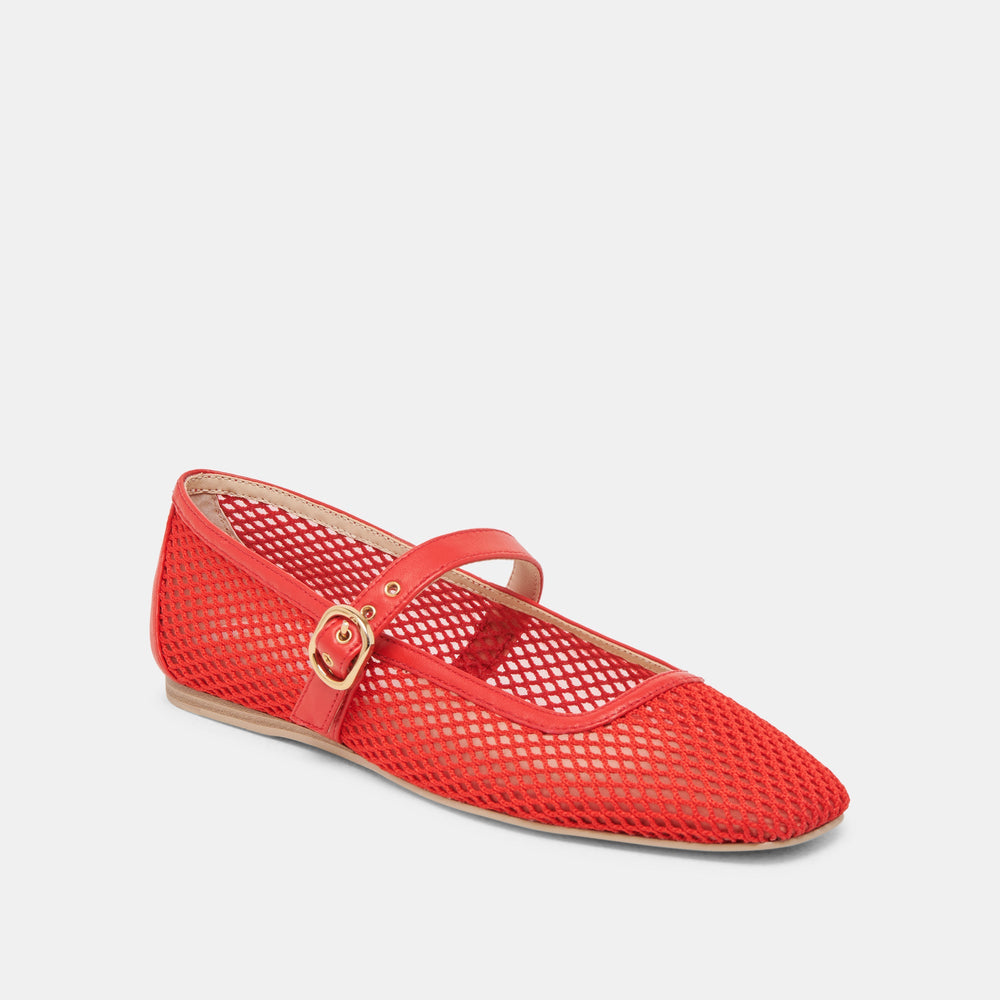 RODNI MESH BALLET FLATS CHILI WOVEN MESH | Dolce Vita Women