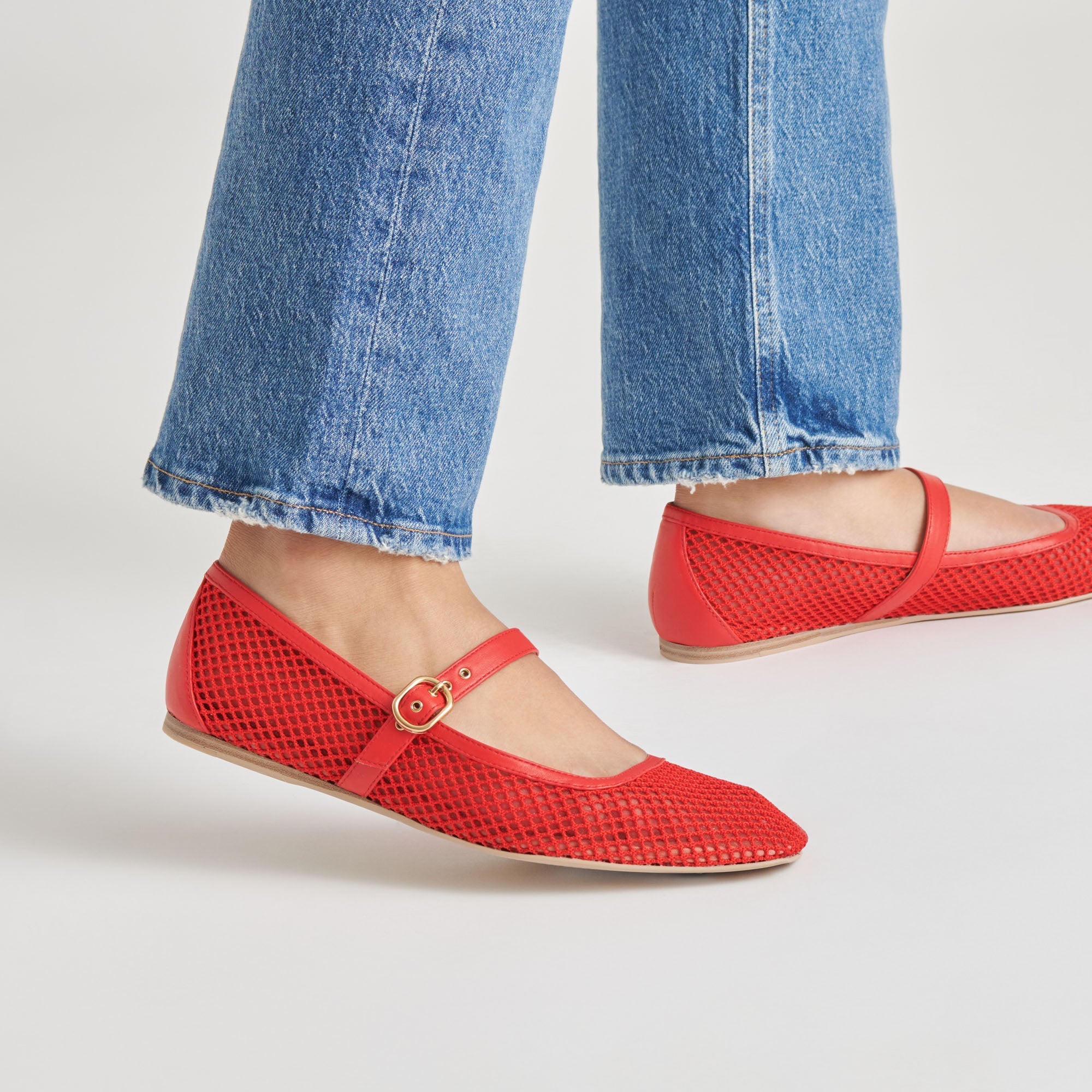 RODNI MESH BALLET FLATS CHILI WOVEN MESH | Dolce Vita Women