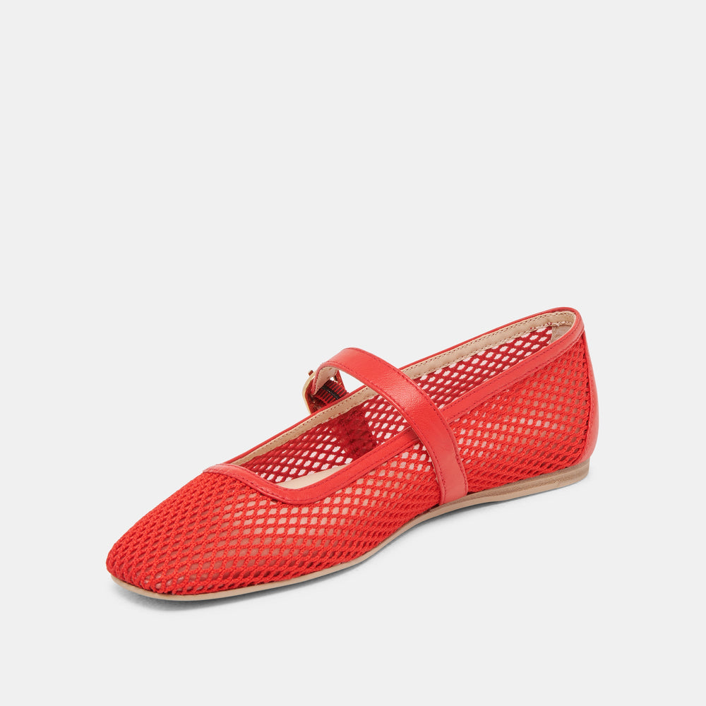 RODNI MESH BALLET FLATS CHILI WOVEN MESH | Dolce Vita Women