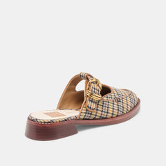 Harlah Yellow Plaid Tweed Flats | Women Dolce Vita