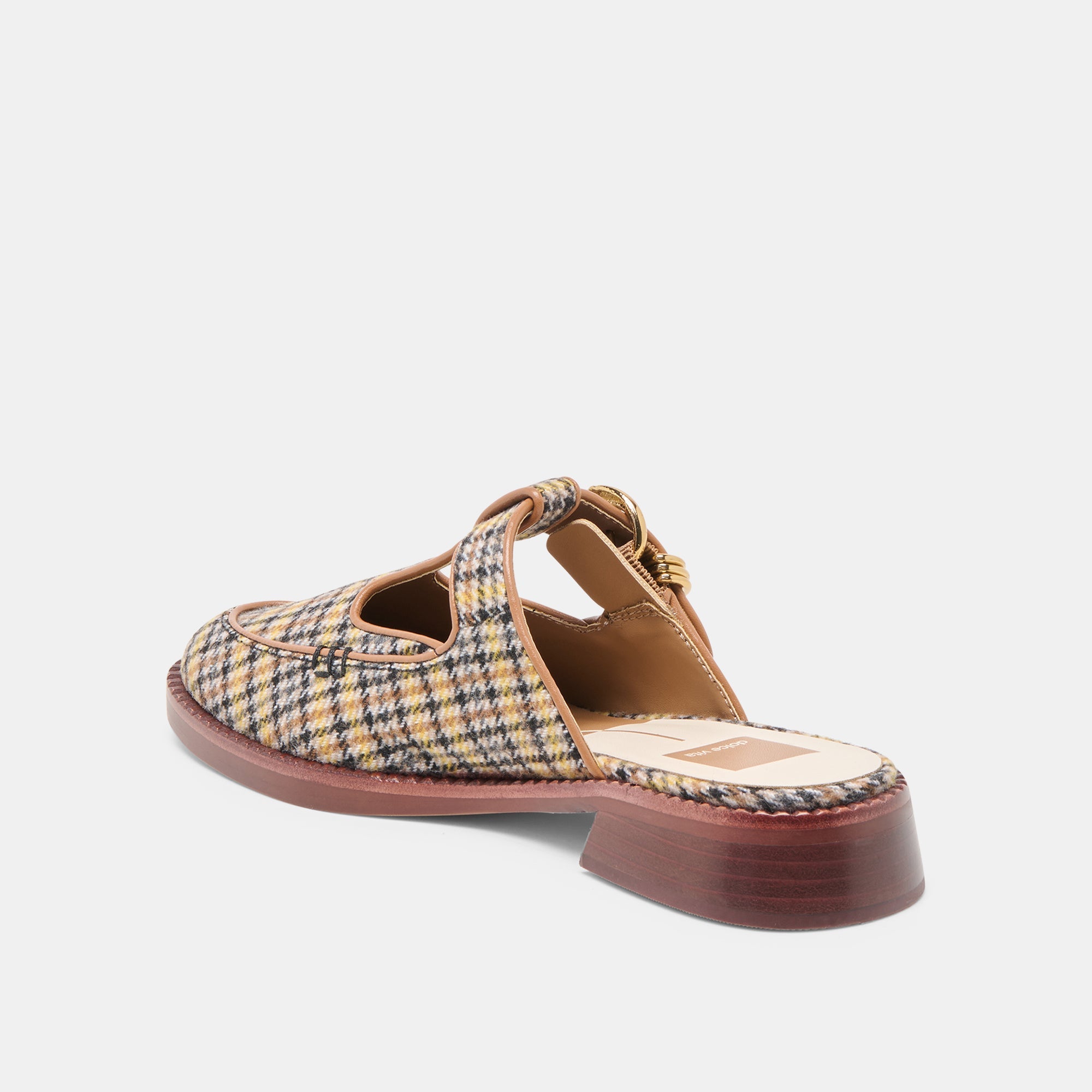 Harlah Yellow Plaid Tweed Flats | Women Dolce Vita