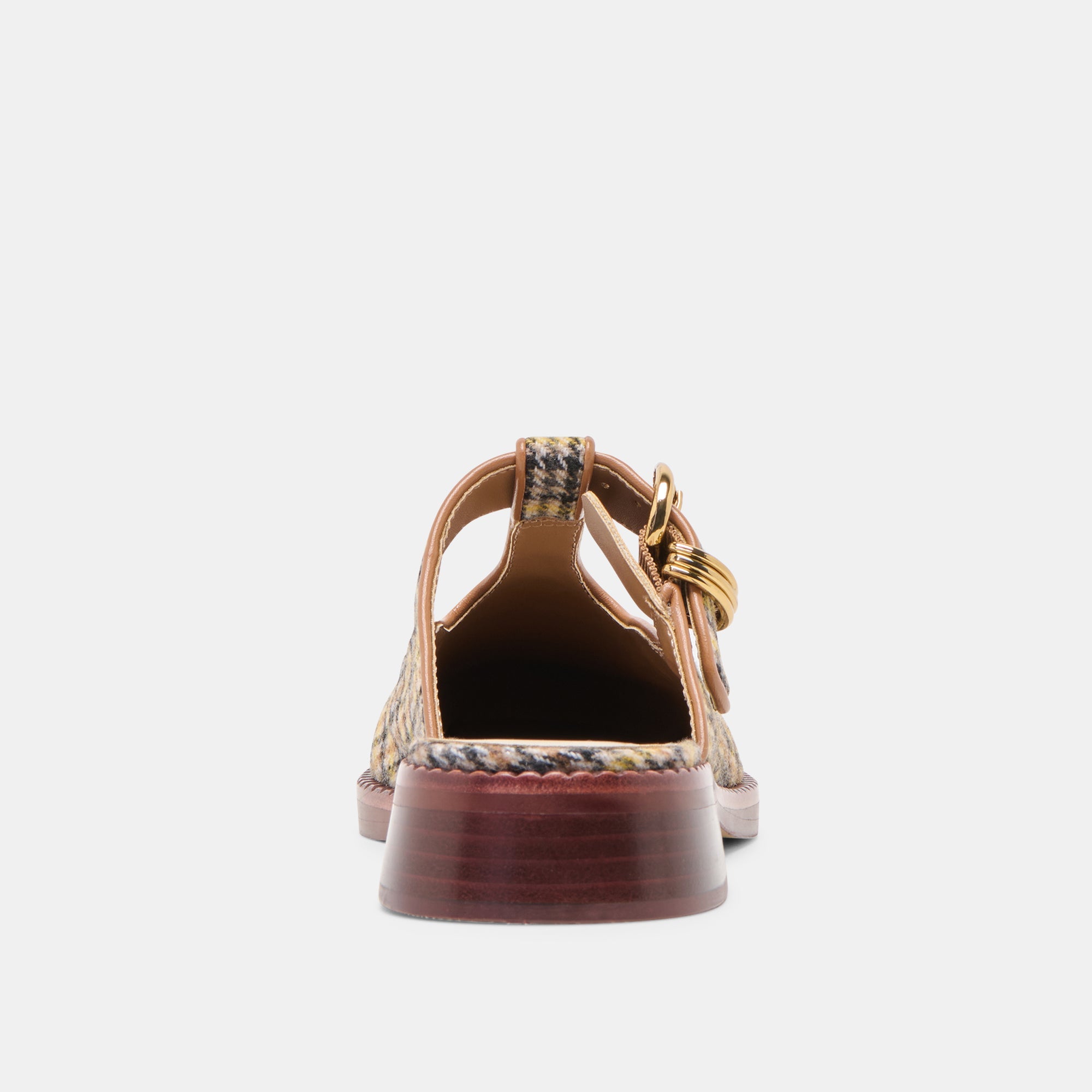 Harlah Yellow Plaid Tweed Flats | Women Dolce Vita