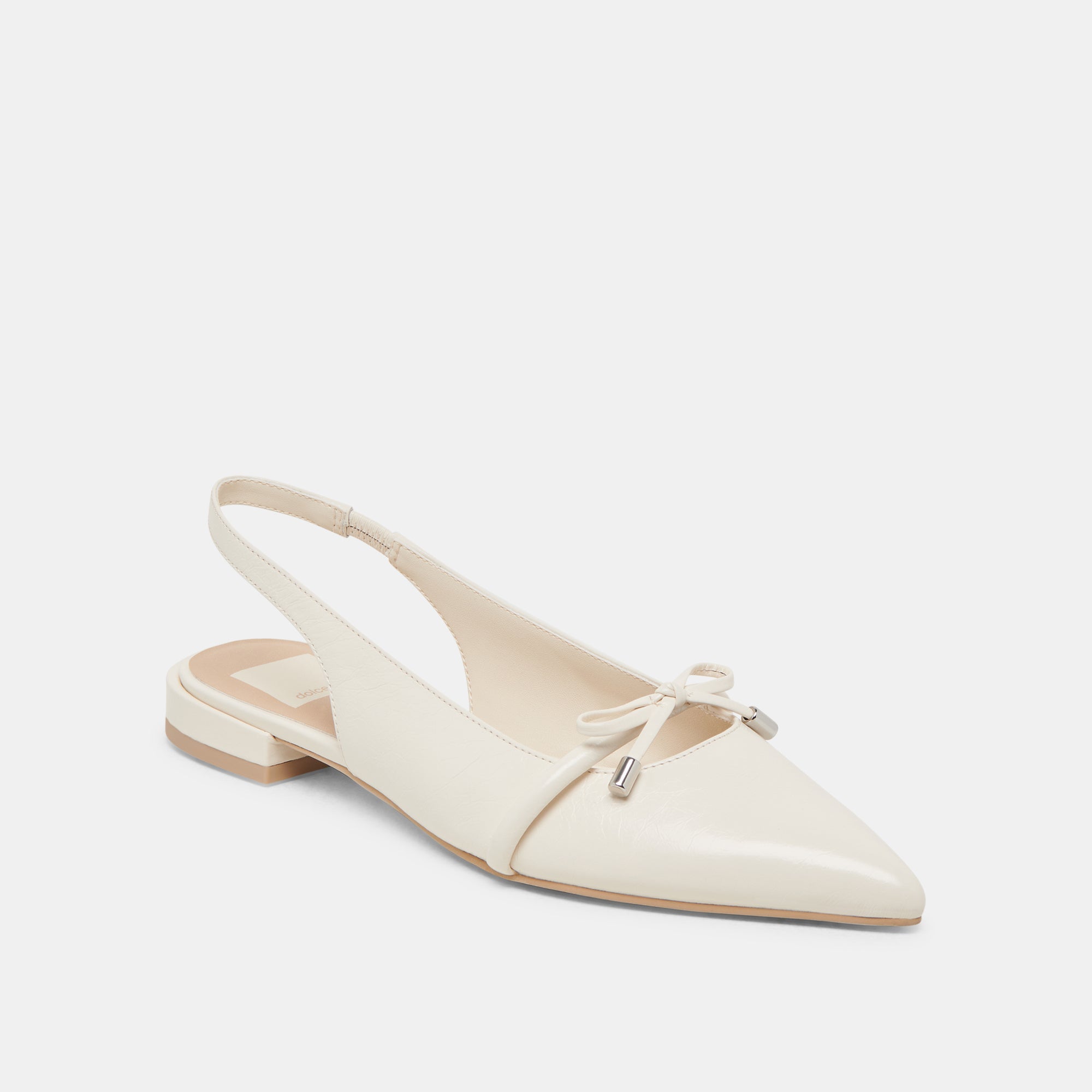 PAYGE FLATS OFF WHITE CRINKLE PATENT | Dolce Vita Women
