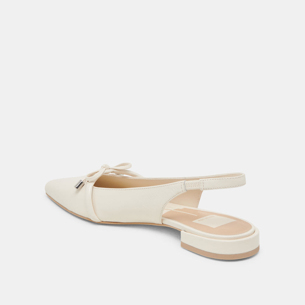 PAYGE FLATS OFF WHITE CRINKLE PATENT | Dolce Vita Women