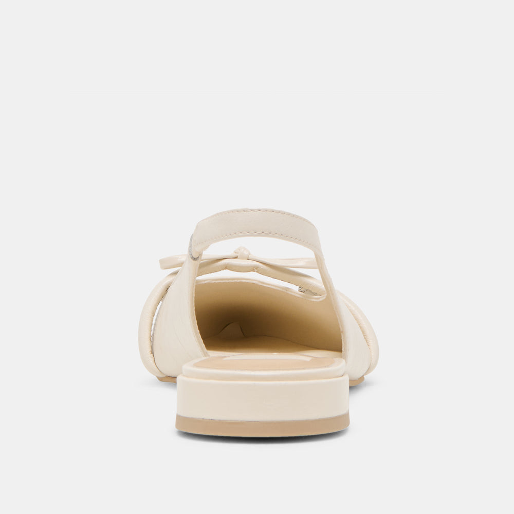 PAYGE FLATS OFF WHITE CRINKLE PATENT | Dolce Vita Women