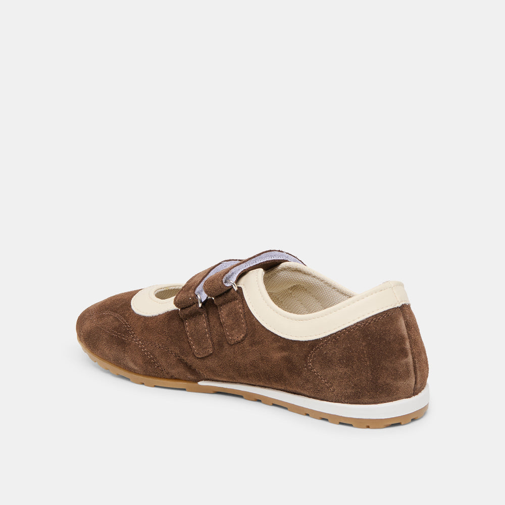 Swan Dk Brown Suede Sneakers | Women Dolce Vita