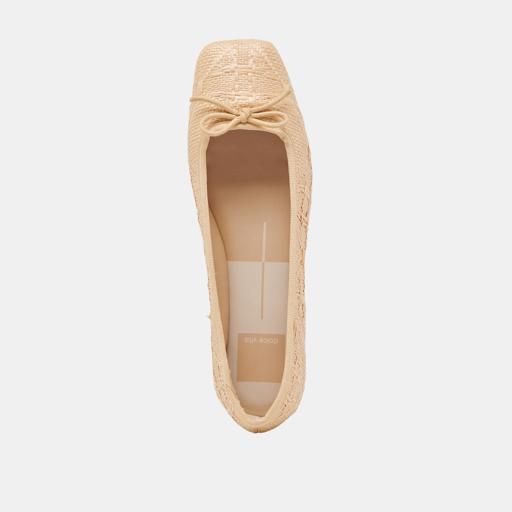 ANISA BALLET FLATS LT NATURAL WOVEN RAFFIA | Dolce Vita Women