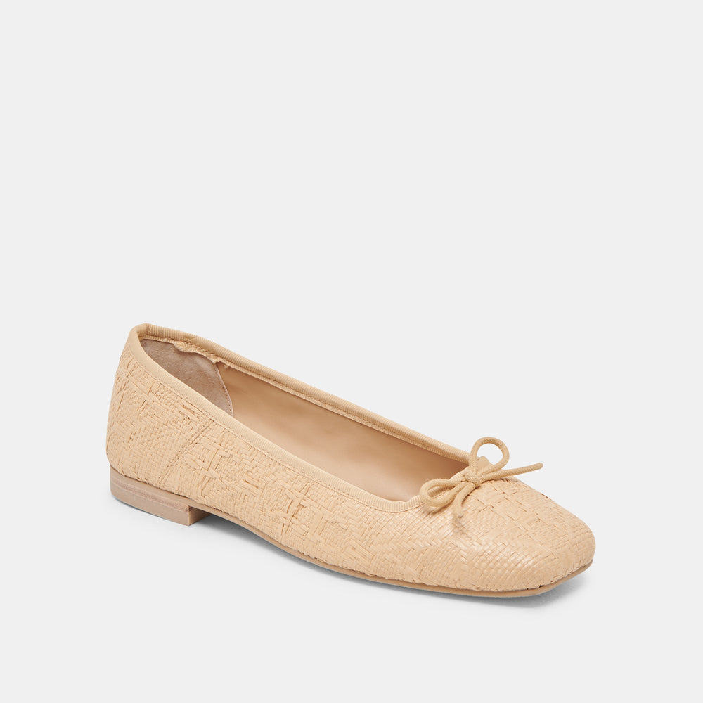 ANISA BALLET FLATS LT NATURAL WOVEN RAFFIA | Dolce Vita Women