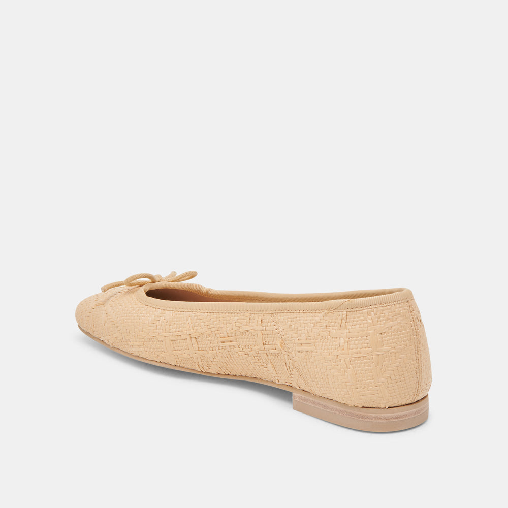 ANISA BALLET FLATS LT NATURAL WOVEN RAFFIA | Dolce Vita Women