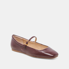 REYES BALLET FLATS CRANBERRY CRINKLE PATENT | Women Dolce Vita
