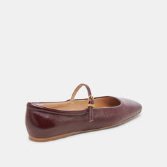 REYES BALLET FLATS CRANBERRY CRINKLE PATENT | Women Dolce Vita