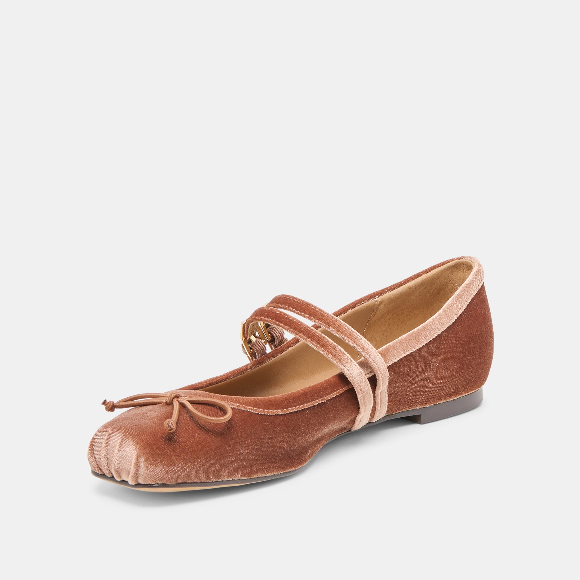 Gibsen Dk Rose Velvet Ballet Flats | Women Dolce Vita