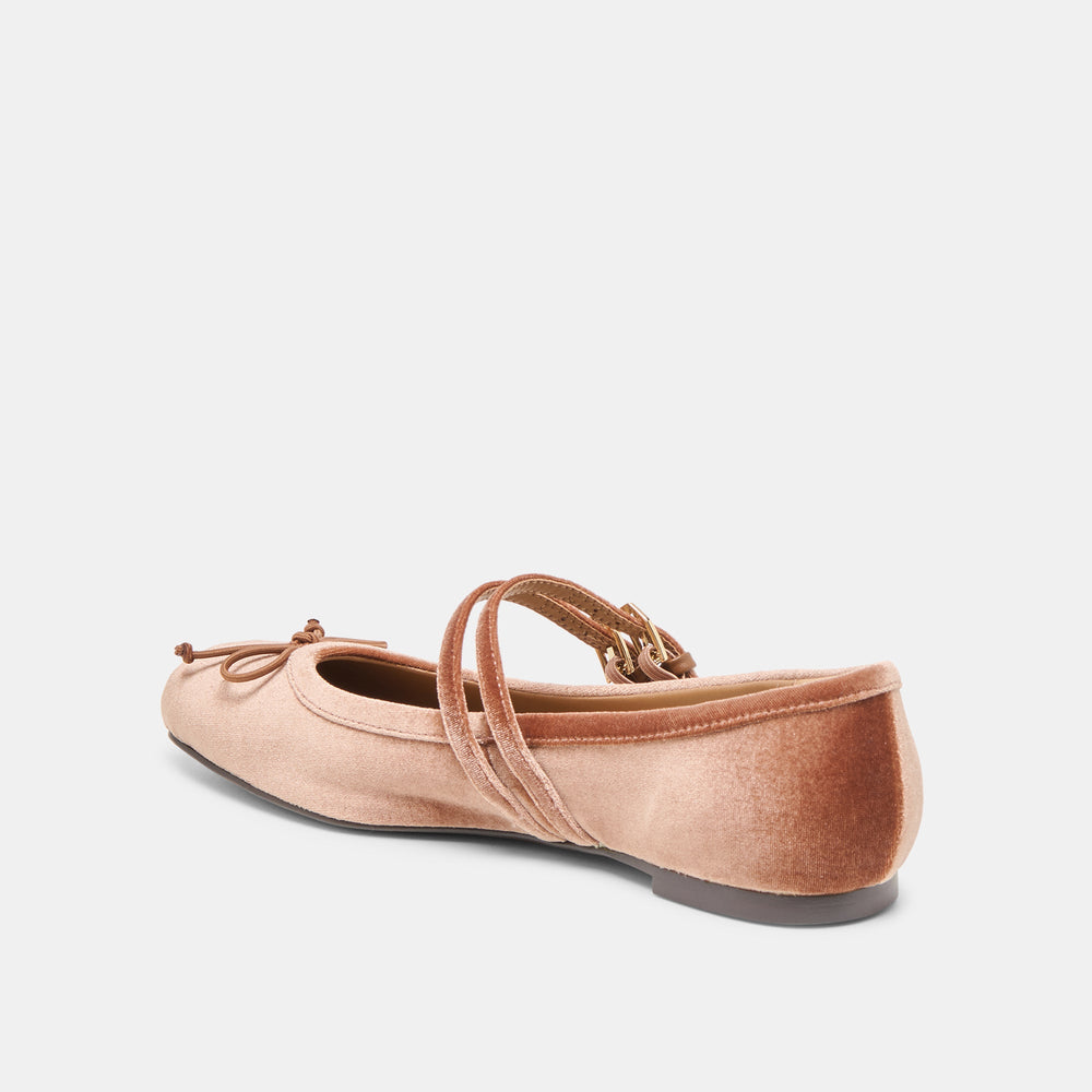Gibsen Dk Rose Velvet Ballet Flats | Women Dolce Vita