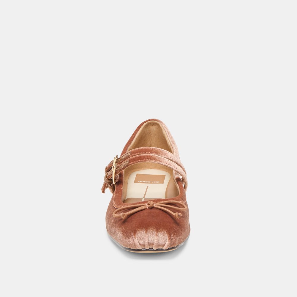 Gibsen Dk Rose Velvet Ballet Flats | Women Dolce Vita