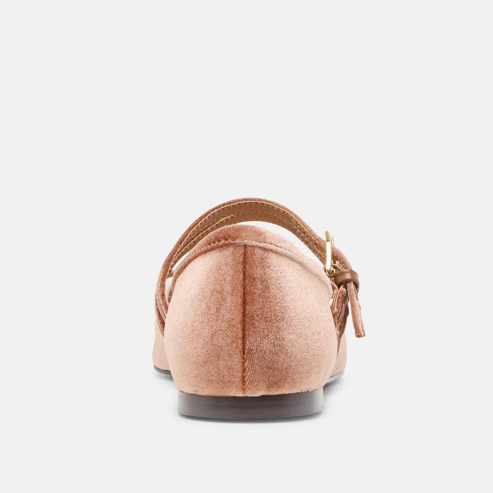 Gibsen Dk Rose Velvet Ballet Flats | Women Dolce Vita
