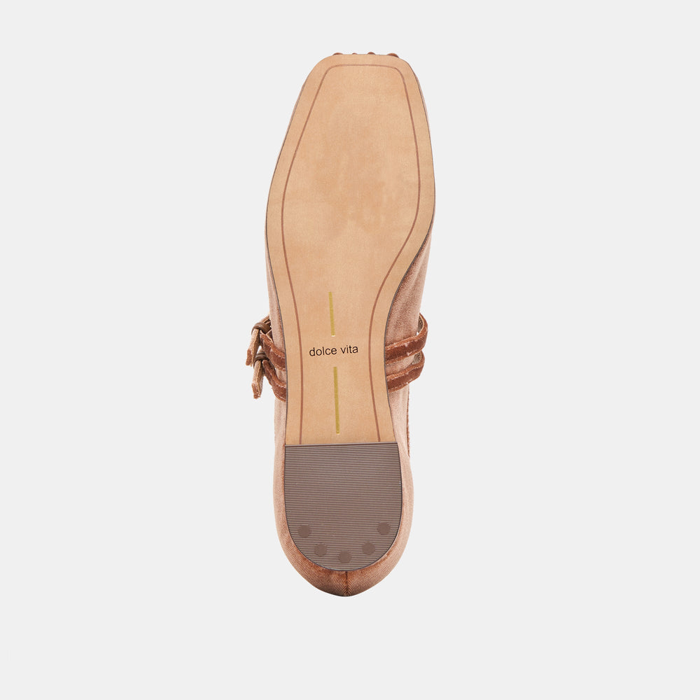 Gibsen Dk Rose Velvet Ballet Flats | Women Dolce Vita