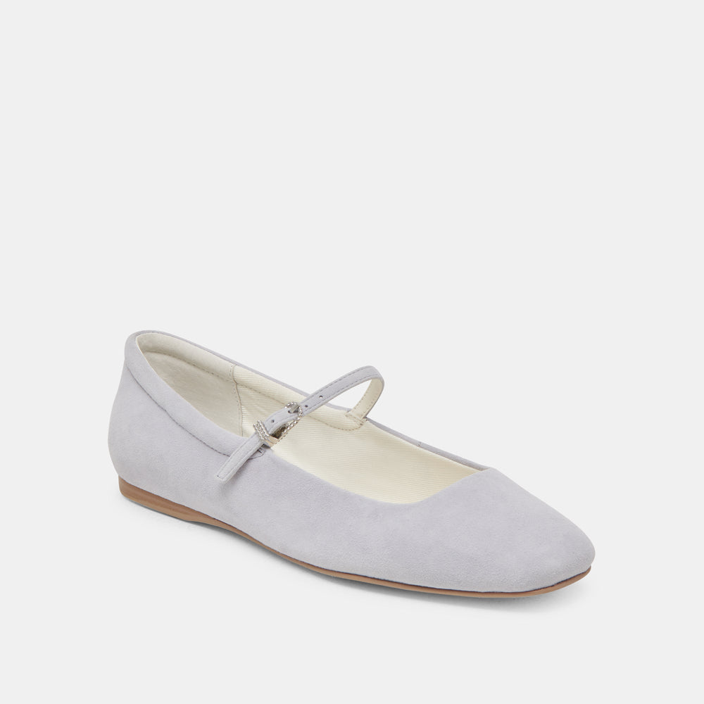 REYES BALLET FLATS DUSTY BLUE SUEDE | Dolce Vita Women