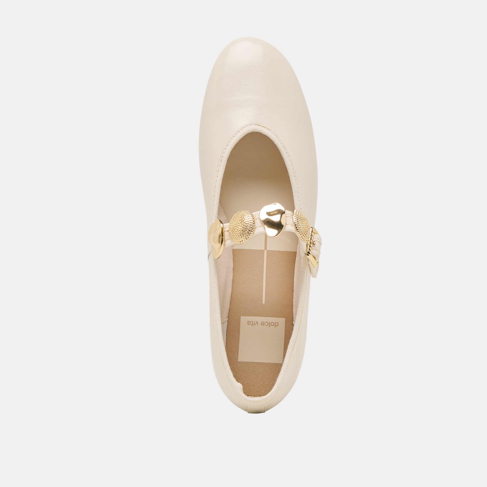 Relan Off White Leather Ballet Flats | Women Dolce Vita