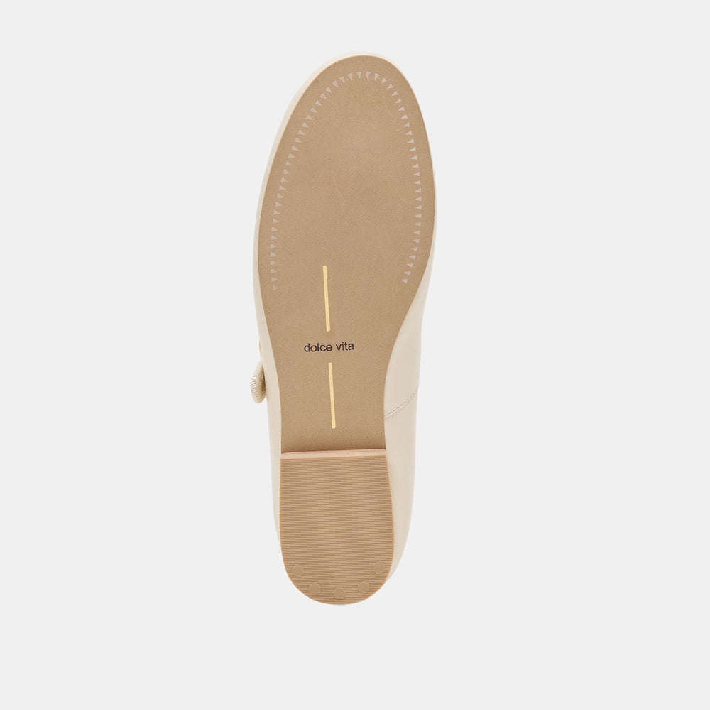 Relan Off White Leather Ballet Flats | Women Dolce Vita