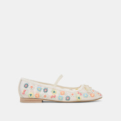 CADEL FLORAL BALLET FLATS IVORY FLORAL MESH | Dolce Vita Women