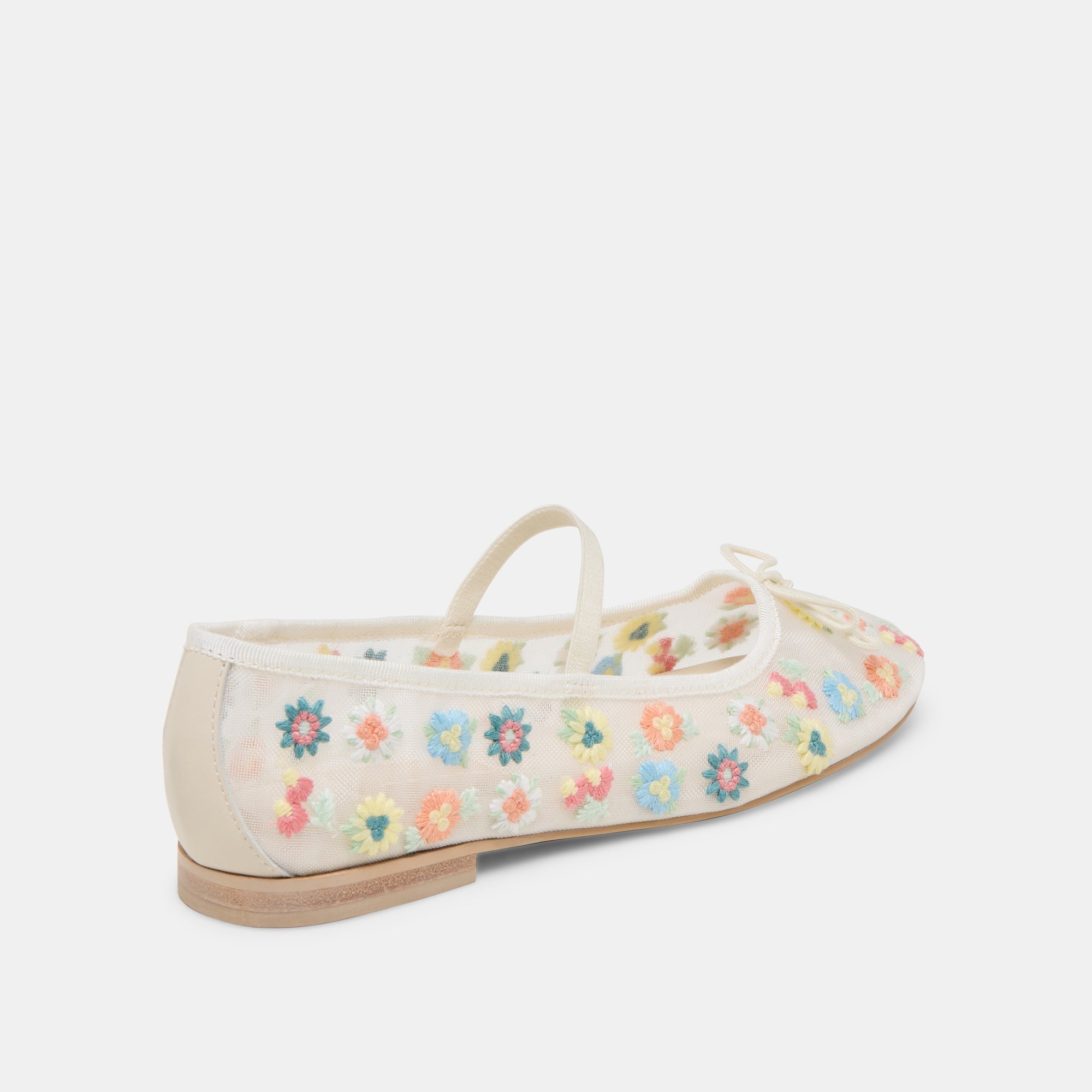 CADEL FLORAL BALLET FLATS IVORY FLORAL MESH | Dolce Vita Women