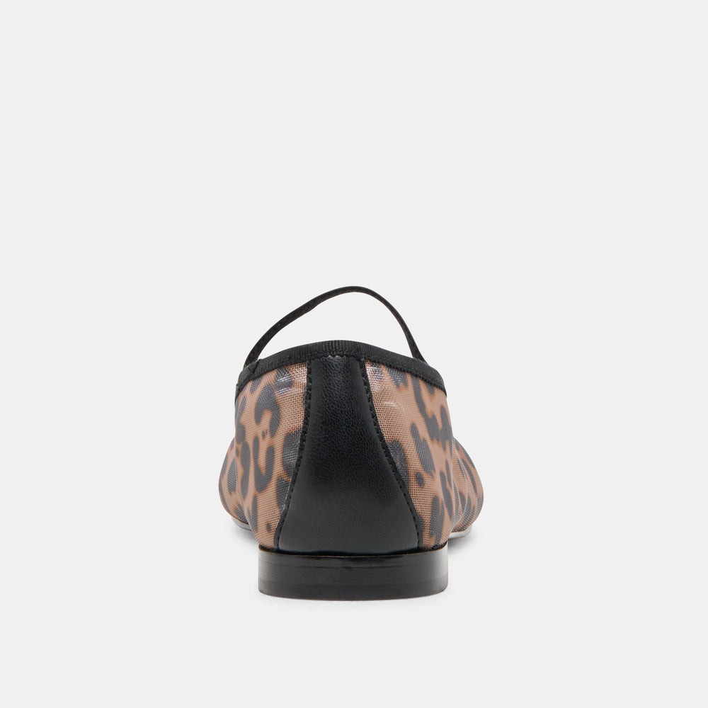 CADEL BALLET FLATS DK LEOPARD MESH | Women Dolce Vita