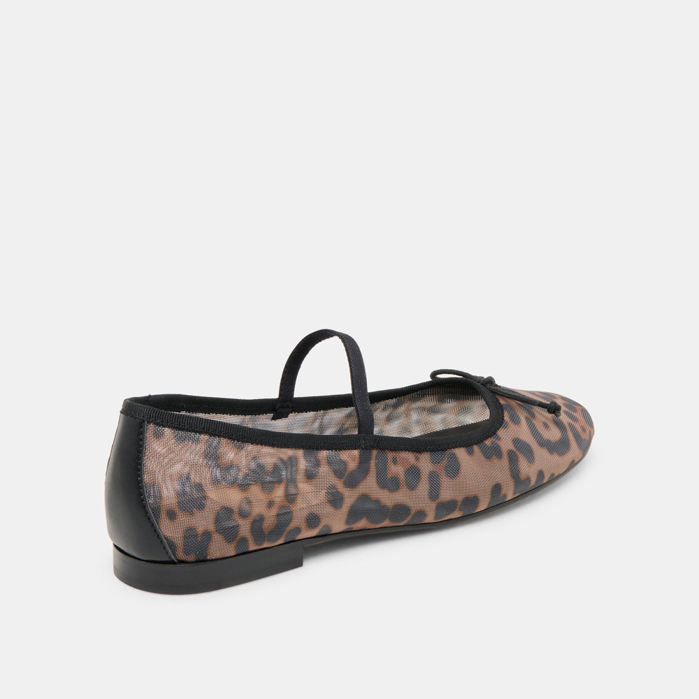 CADEL BALLET FLATS DK LEOPARD MESH | Women Dolce Vita
