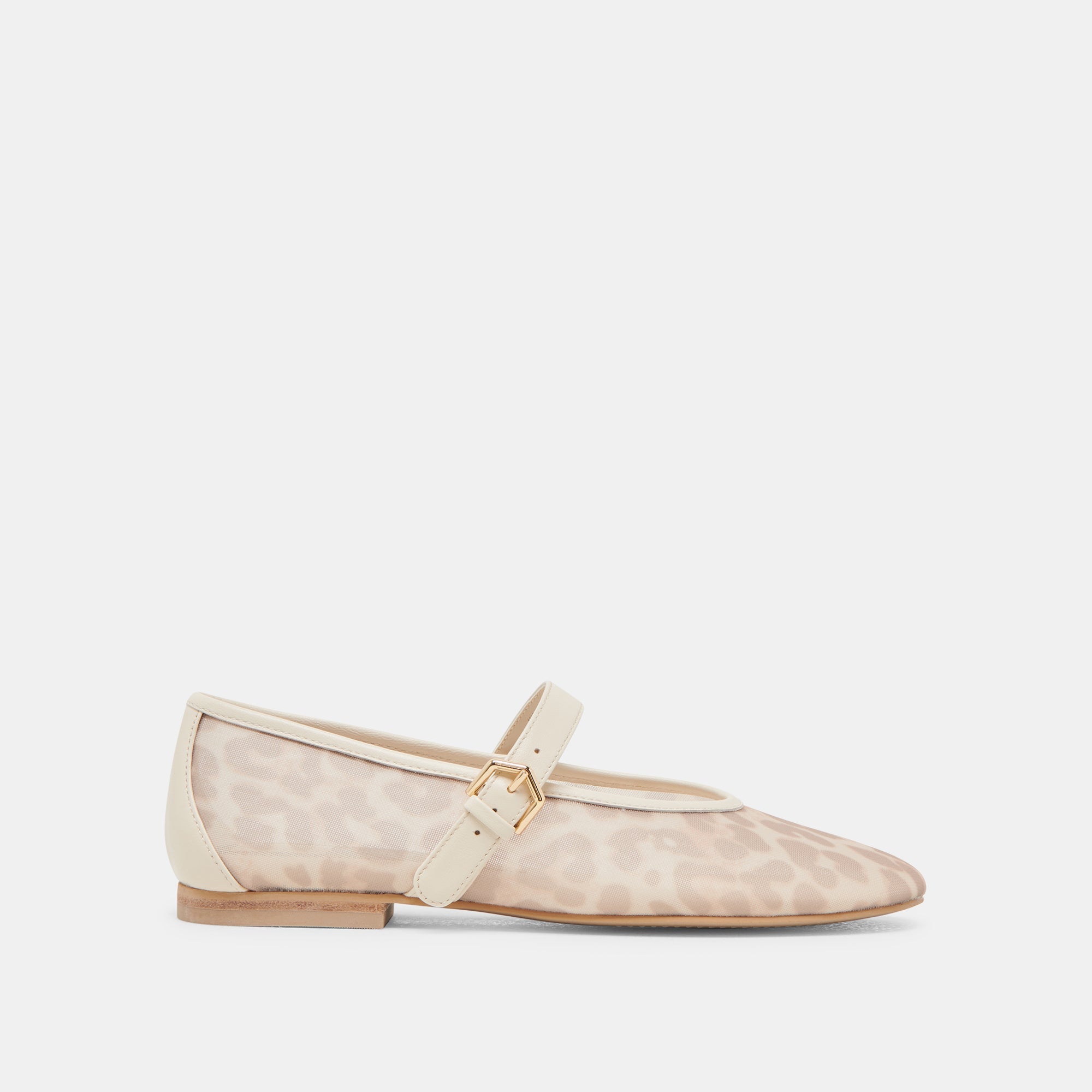 ROSLYN BALLET FLATS WHITE LEOPARD MESH | Dolce Vita Women