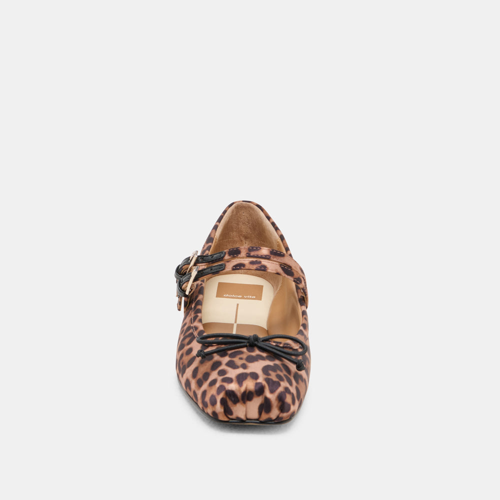 Gibsen Dk Leopard Satin Ballet Flats | Women Dolce Vita