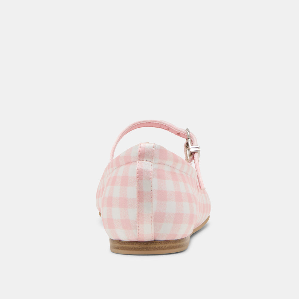 Reyes X Byrdie Golf Pink Plaid Gingham Ballet Flats | Women Dolce Vita