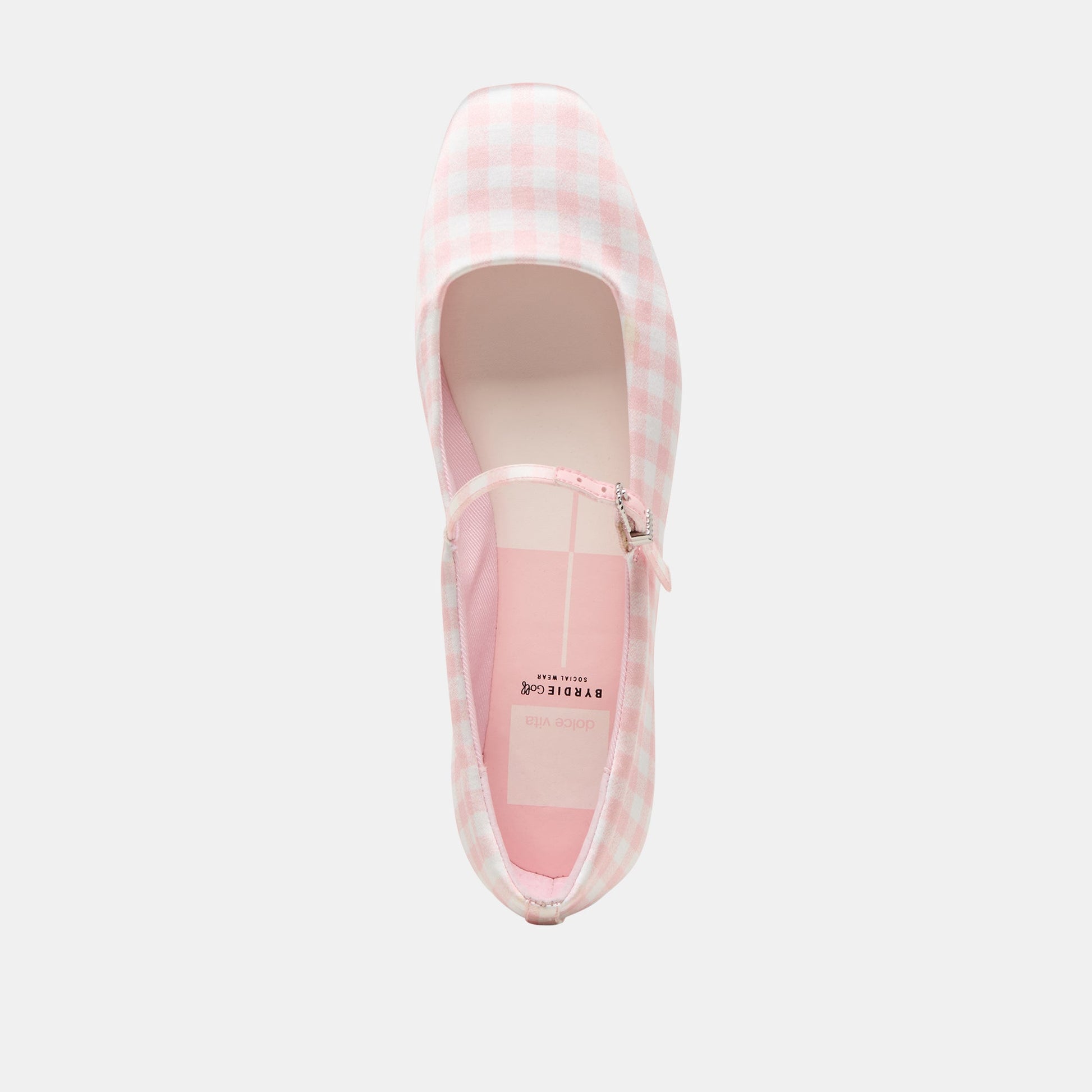 Reyes X Byrdie Golf Pink Plaid Gingham Ballet Flats - Dolce Vita