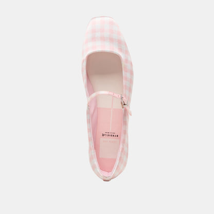 Reyes X Byrdie Golf Pink Plaid Gingham Ballet Flats - Dolce Vita