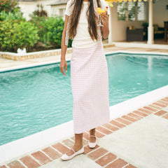Reyes X Byrdie Golf Pink Plaid Gingham Ballet Flats | Women Dolce Vita