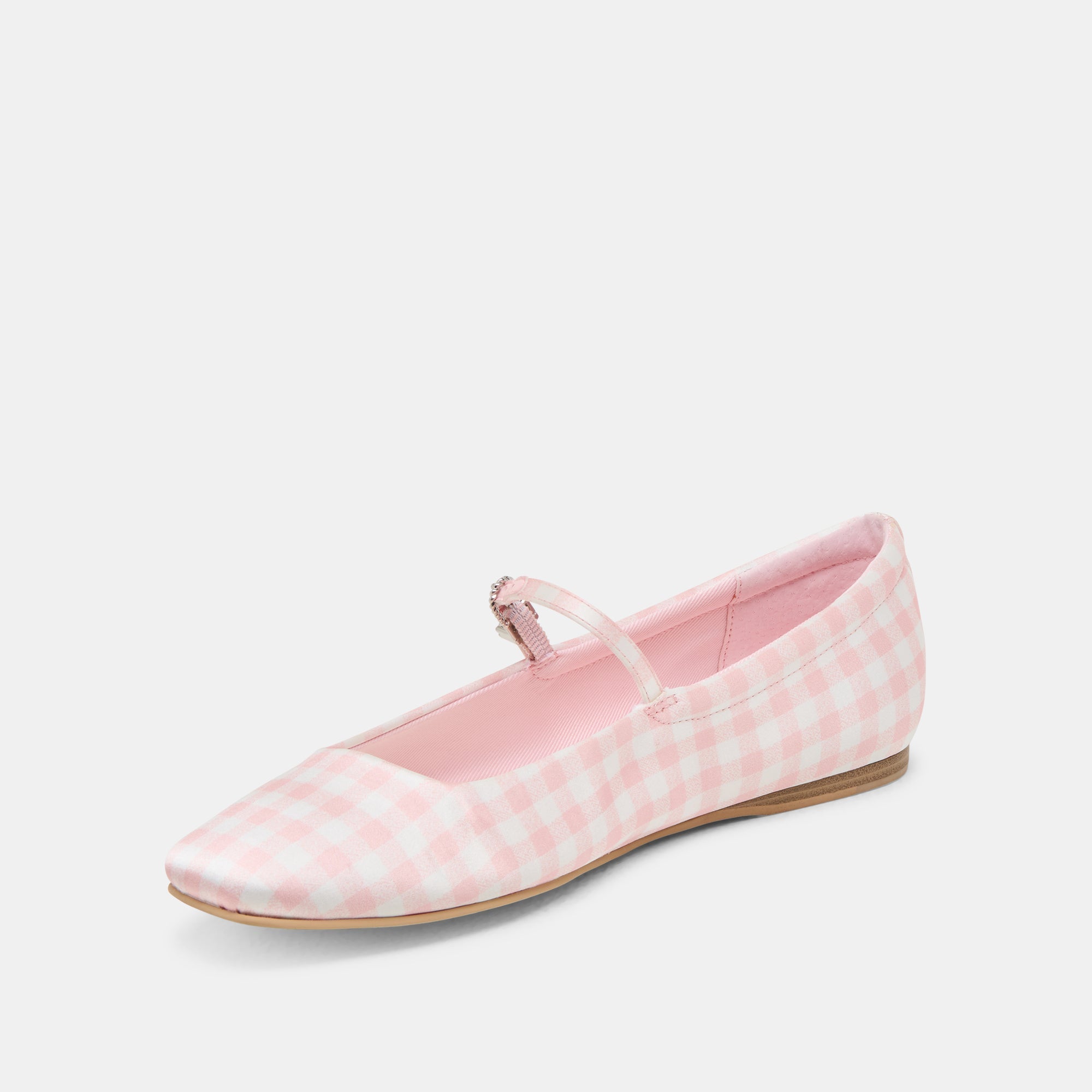 Reyes X Byrdie Golf Pink Plaid Gingham Ballet Flats | Women Dolce Vita