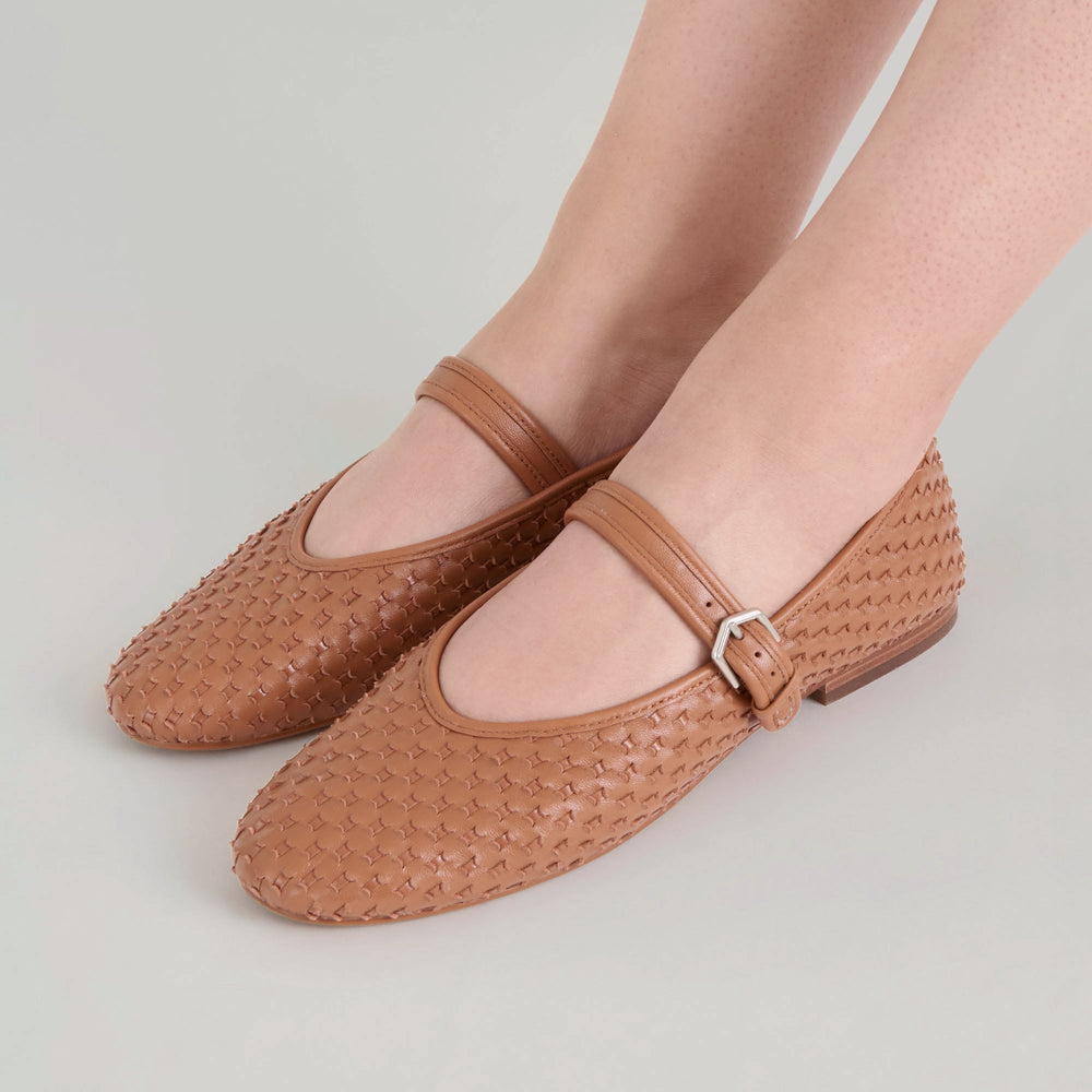 Roslyn Saddle Woven Leather Ballet Flats | Women Dolce Vita