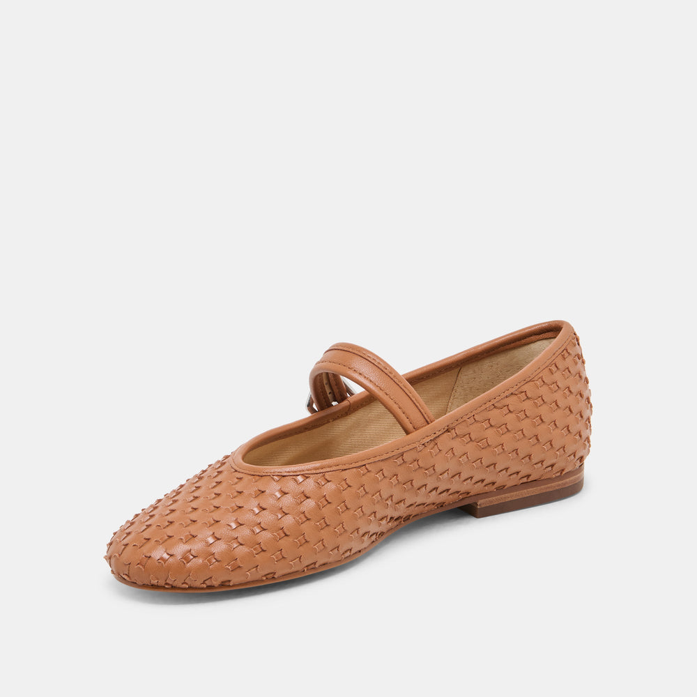 Roslyn Saddle Woven Leather Ballet Flats | Women Dolce Vita