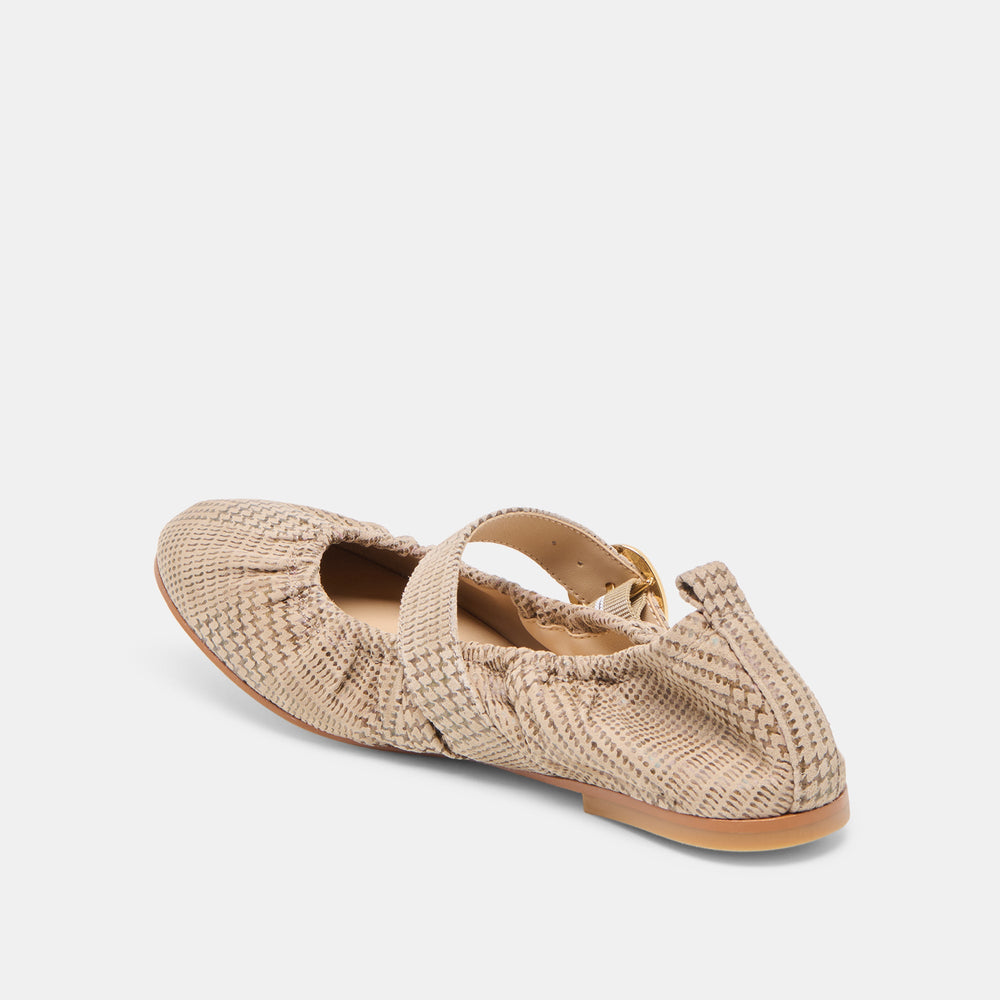 Caely Herringbone Printed Suede Ballet Flats | Dolce Vita Women